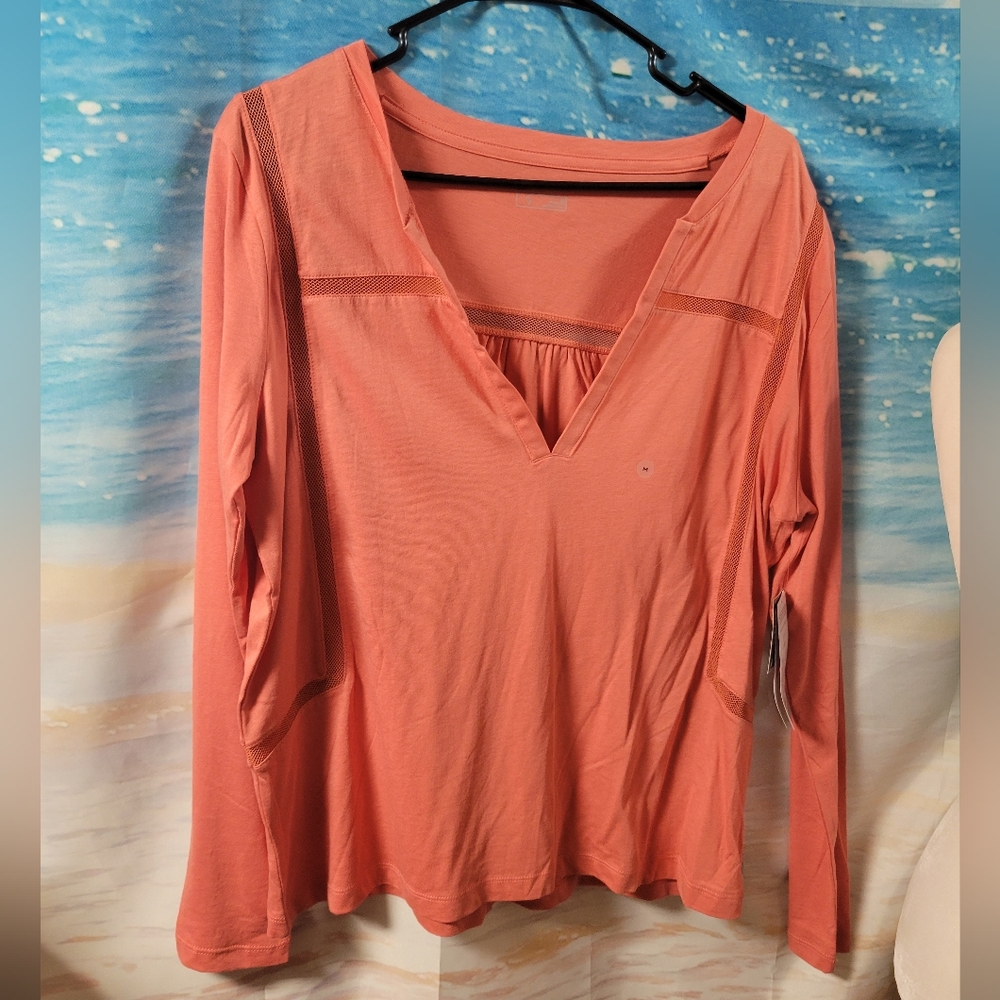 Eddie Bauer NWT Tencel Gate Check Blouse Size Medium
